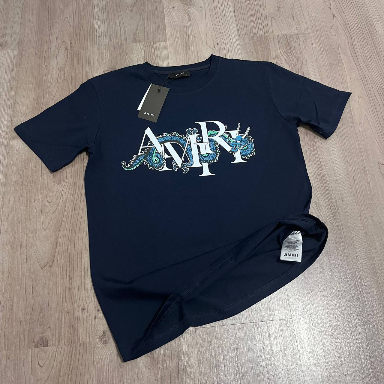 CAMISETA AMIRI DRAGON AZUL MARINO ELASTICA