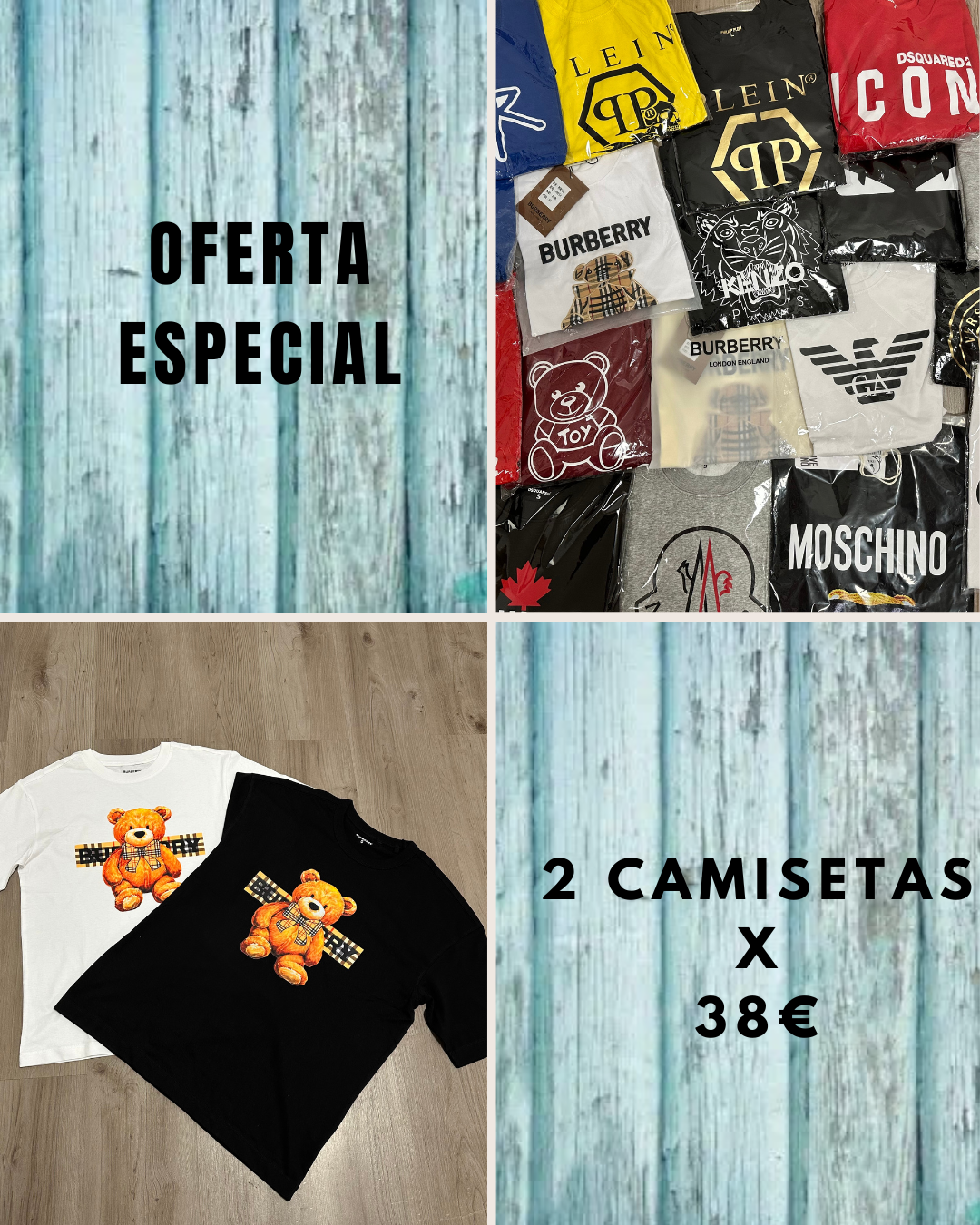 2 CAMISETAS ALEATORIAS X 38