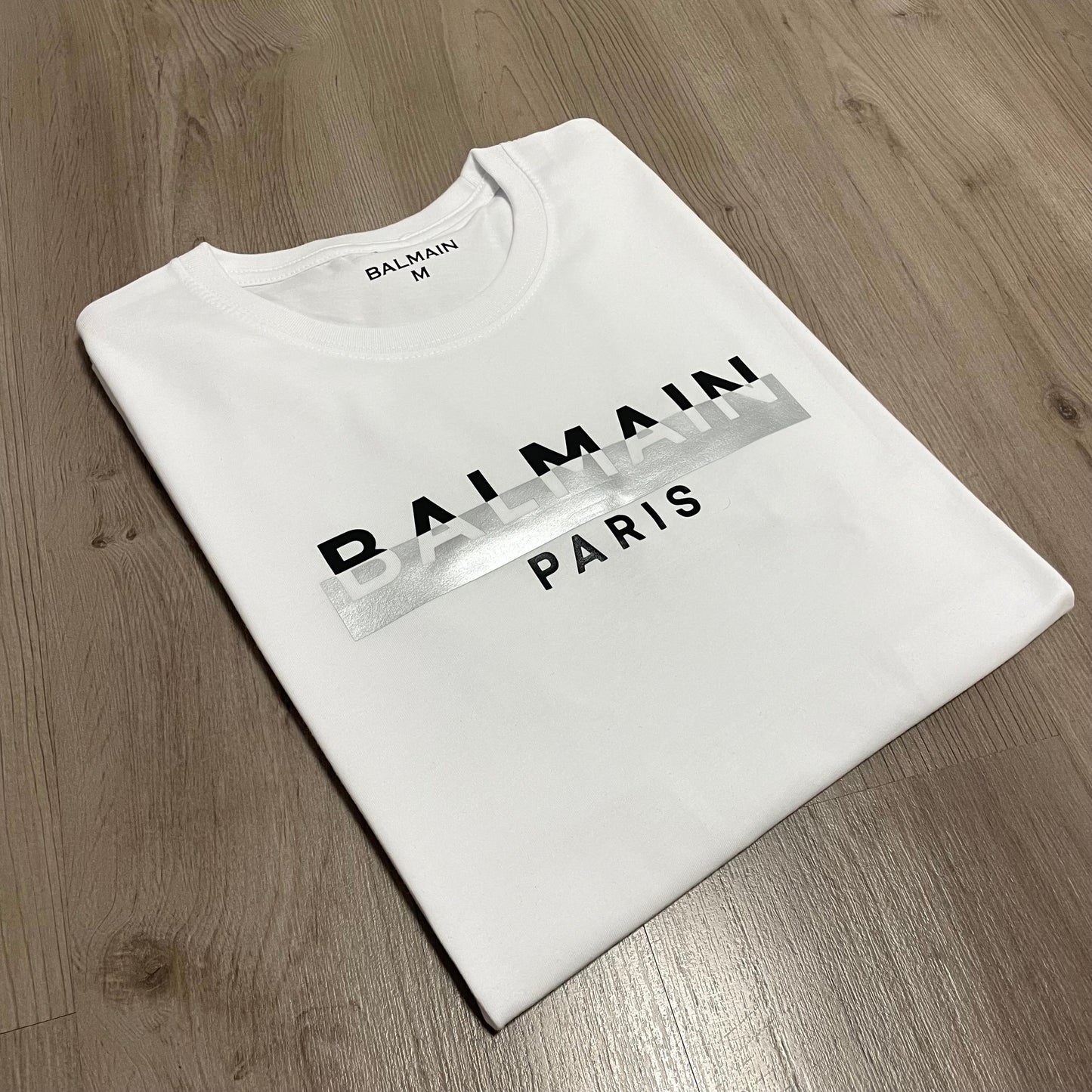 CAMISETA manga corta BALMAIN con PLATEADO