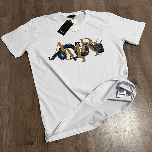 CAMISETA AMIRI DRAGON BLANCA ELASTICA