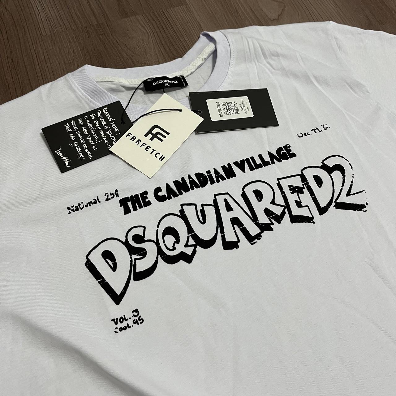 CAMISETA DSQUARED BLANCA ELASTICA