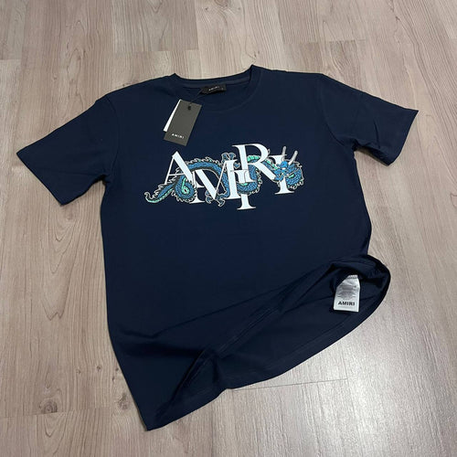 CAMISETA AMIRI DRAGON AZUL MARINO ELASTICA