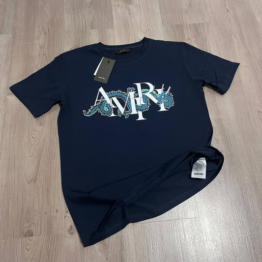 CAMISETA AMIRI DRAGON AZUL MARINO ELASTICA