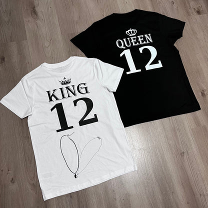 PACK 2 CAMISETAS KING of QUEEN (número a elegir al confirmar pedido)