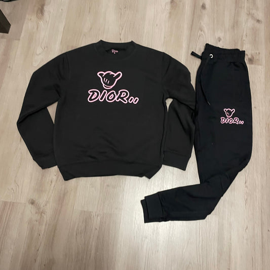 Conjunto largo Dior logo rosa