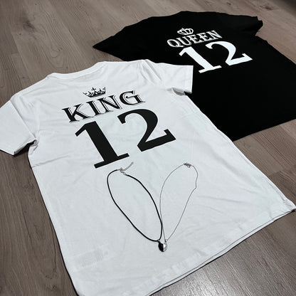 PACK 2 CAMISETAS KING of QUEEN (número a elegir al confirmar pedido)