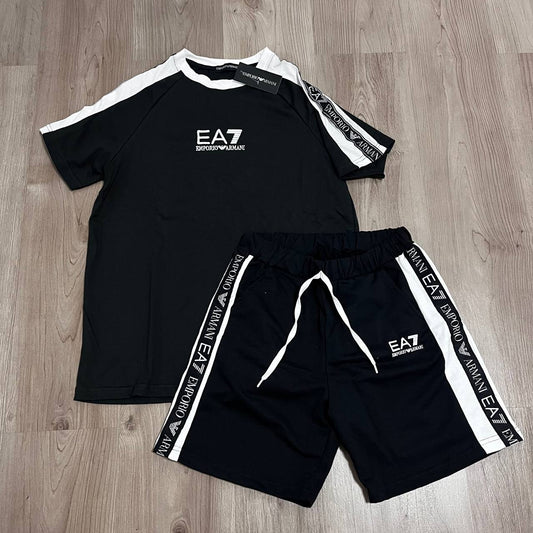 CONJUNTO BORDADO EA7 NEGRO
