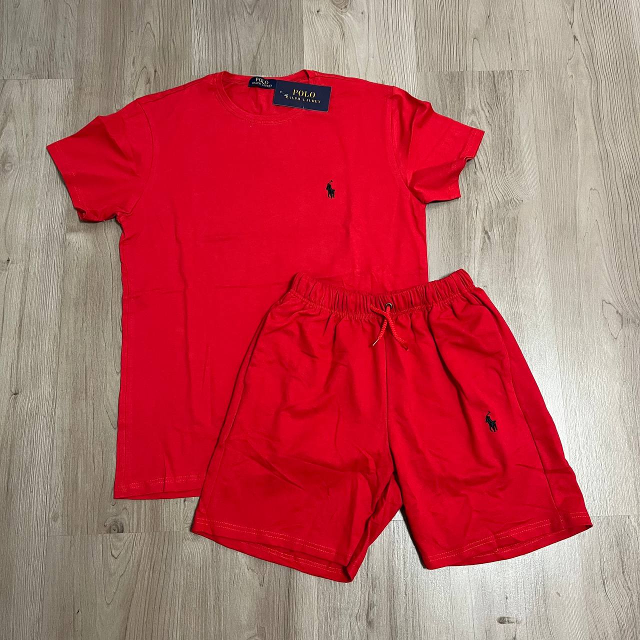 Conjunto corto RALPH BORDADO ROJO