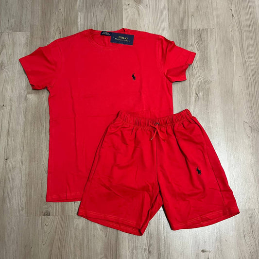 Conjunto corto RALPH BORDADO ROJO