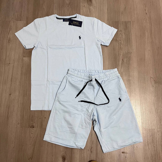 Conjunto corto RALPH BORDADO AZUL CIELO