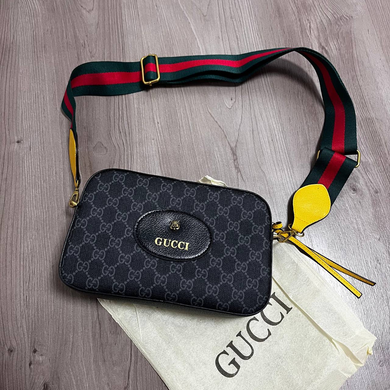 BANDOLERA GUCC MONOGRAMA NEGRO