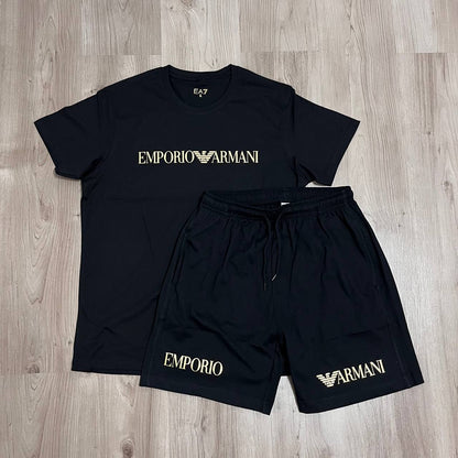 Conjunto corto Armani LETRAS doradas