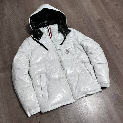CHAQUETÓN ACOLCHADO BORDADO MONCLEAR BLANCO