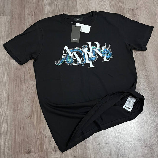 CAMISETA AMIRI DRAGON NEGRA ELASTICA