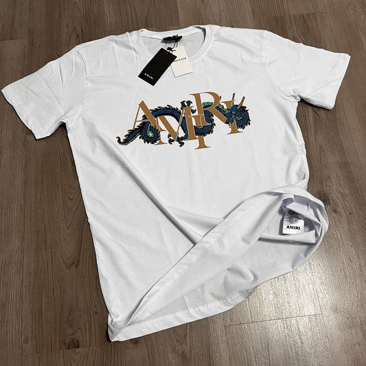 CAMISETA AMIRI DRAGON BLANCA ELASTICA
