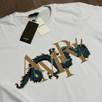 CAMISETA AMIRI DRAGON BLANCA ELASTICA