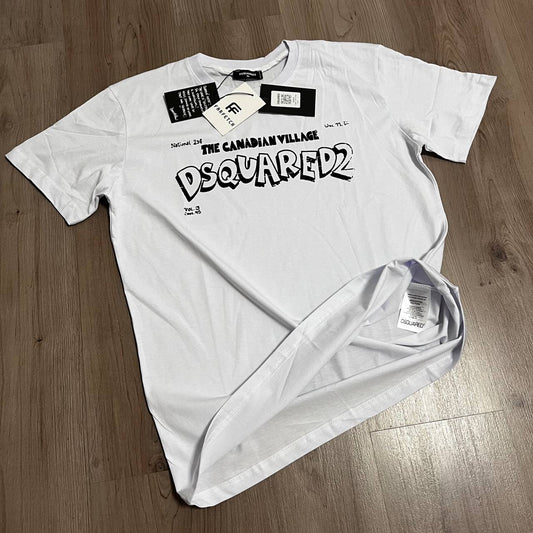 CAMISETA DSQUARED BLANCA ELASTICA