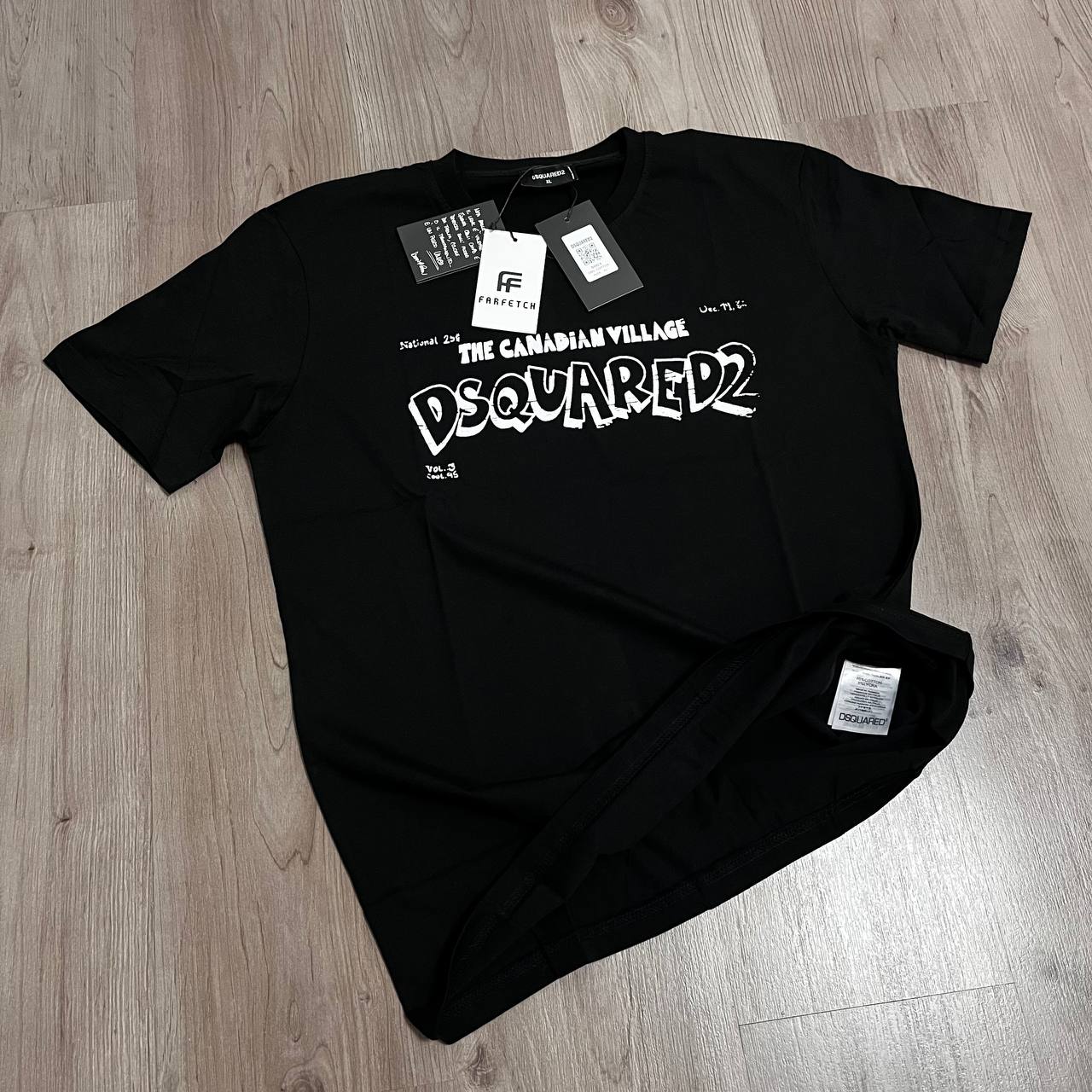 CAMISETA DSQUARED NEGRA ELASTICA